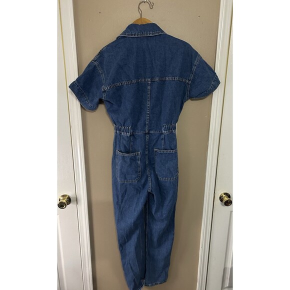 We the Free People Women's Marla Denim Jumpsuit Short Sleeve Size S New Utility - Picture 3 of 12
